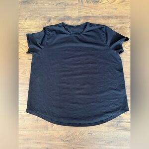 Lululemon Women's Classic-Fit Cotton-Blend T-Shirt, Black Size 8